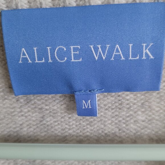 Alice Walk V-Neck Cashmere Sweater in Heathered Gray - Picture 4 of 9